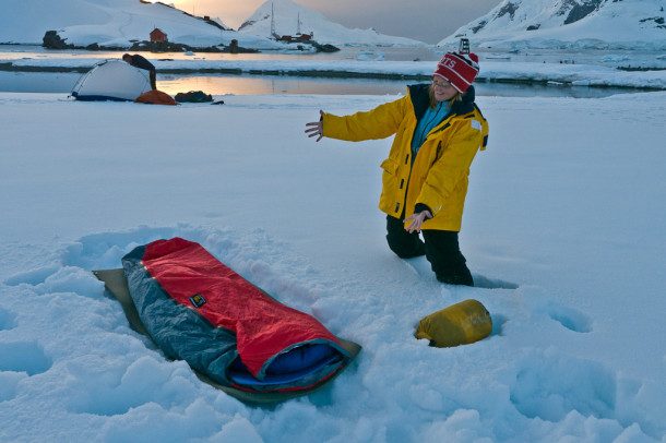 camping en antartique