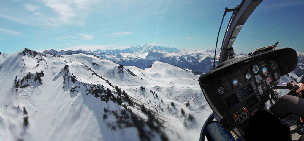 Balade en hélicoptère au Mont Blanc