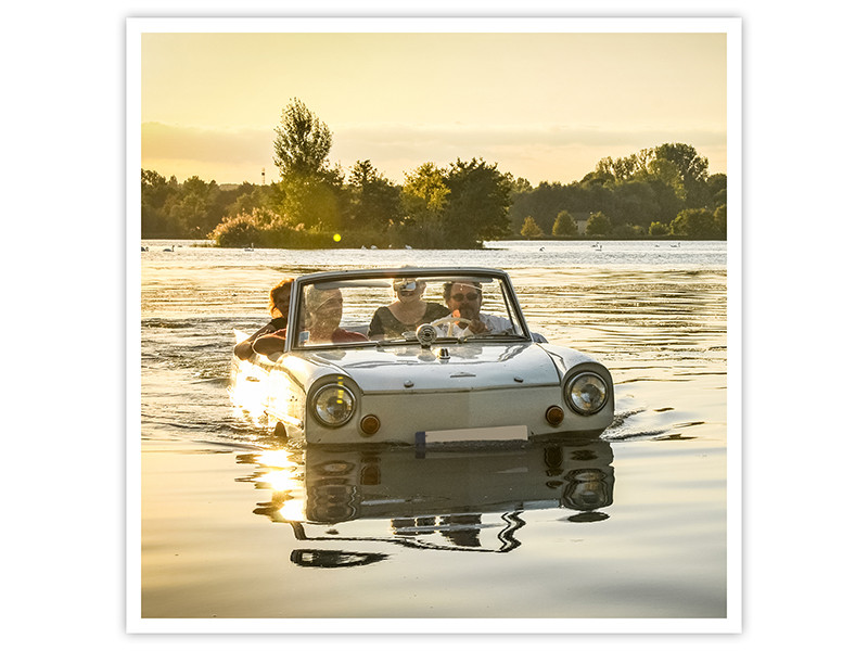 Balade sur le lac du Bourget en vehicule amphibie