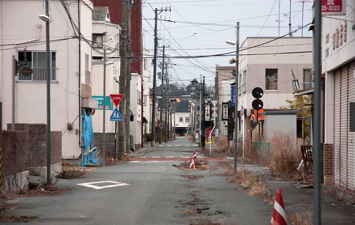 La ville déserte de Fukushima au Japon