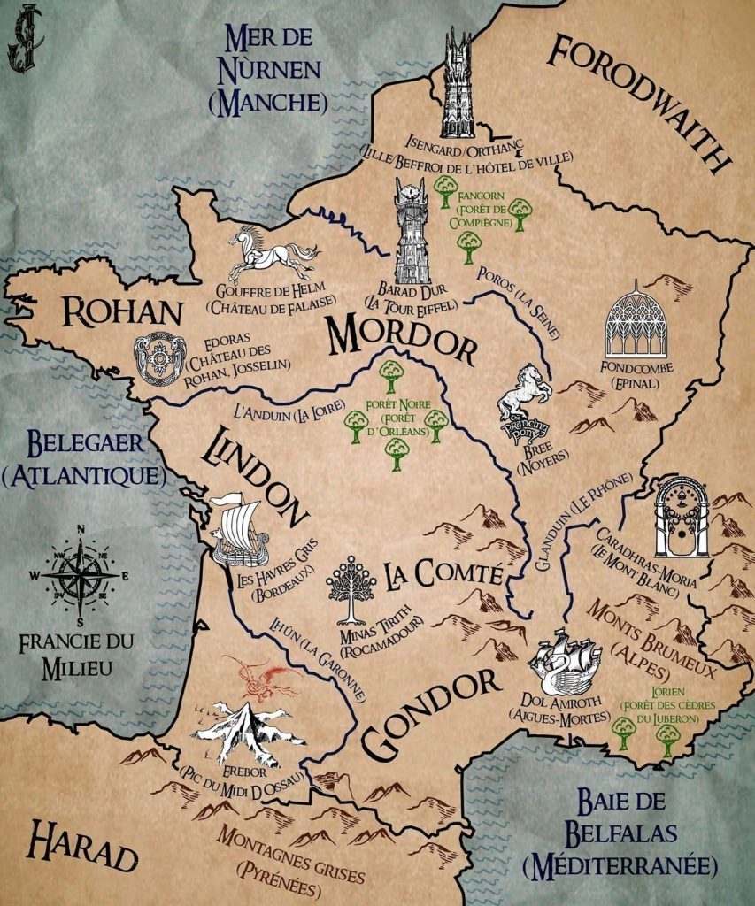 carte seigneur des anneaux france