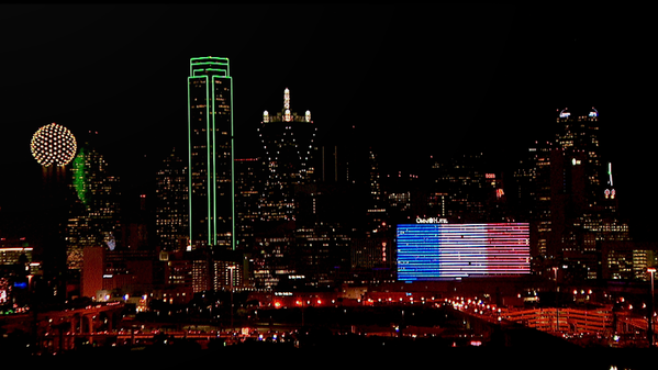 Omni Hotel in Dallas is displaying French flag in solidarity with France.