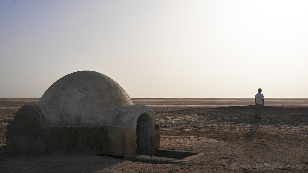 La photo mythique pendant notre voyage Star Wars avec Julien en Luke Skywalker