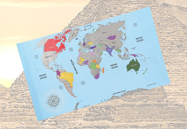 Carte à gratter Monde Deluxe - www.myscratchlabels.com