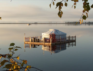 yourte-flottante yourte au Québec