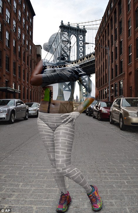 body painting pont de Brooklynn à New York