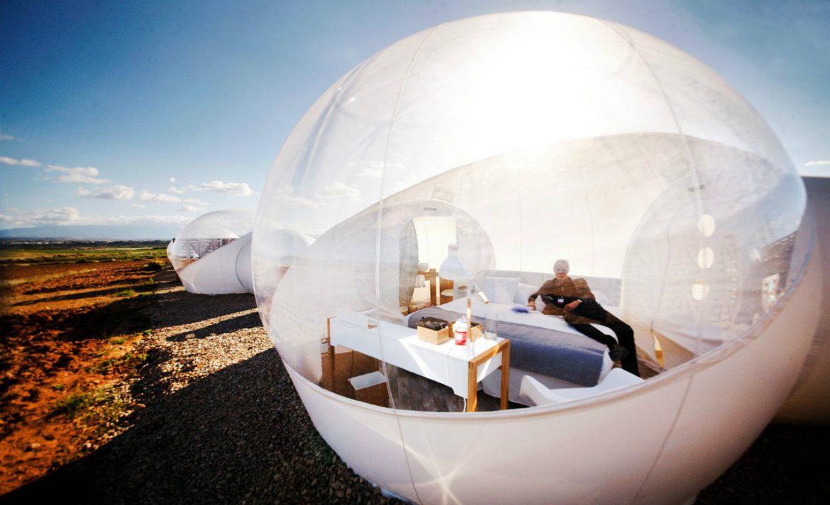 bubble hotel en plein désert