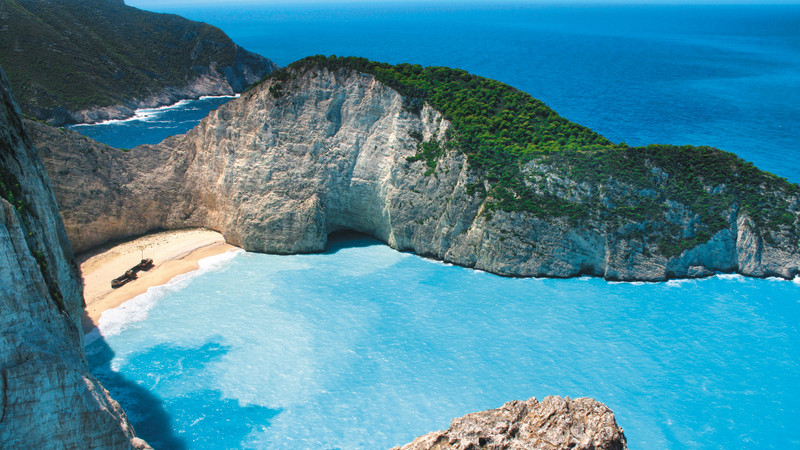 plage de Zakynthos Zante e,n Grèce