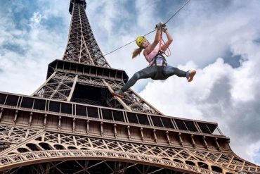 tyrolienne sur la tour Eiffel