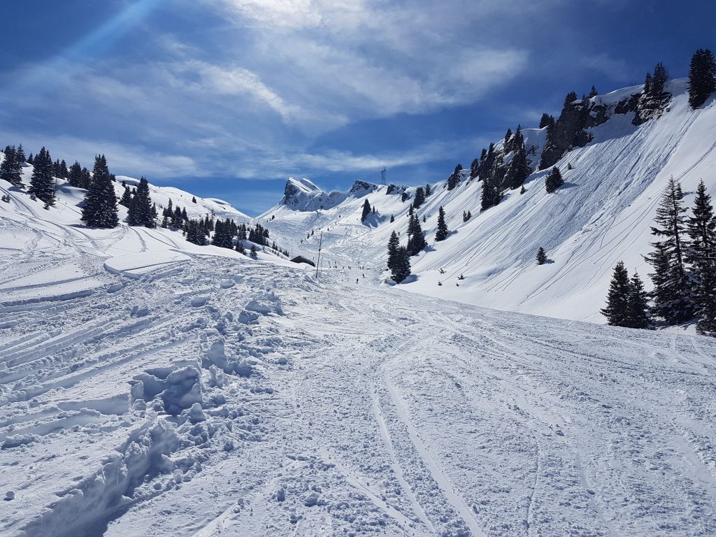 Piste des Cascades à Flaine