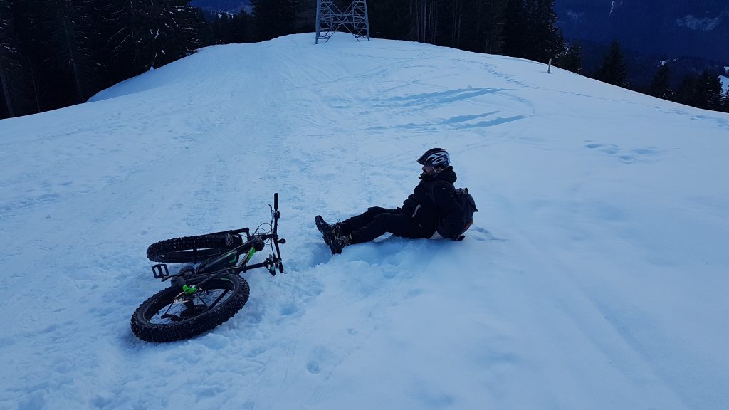 Fatbike sur la neige aux Carroz