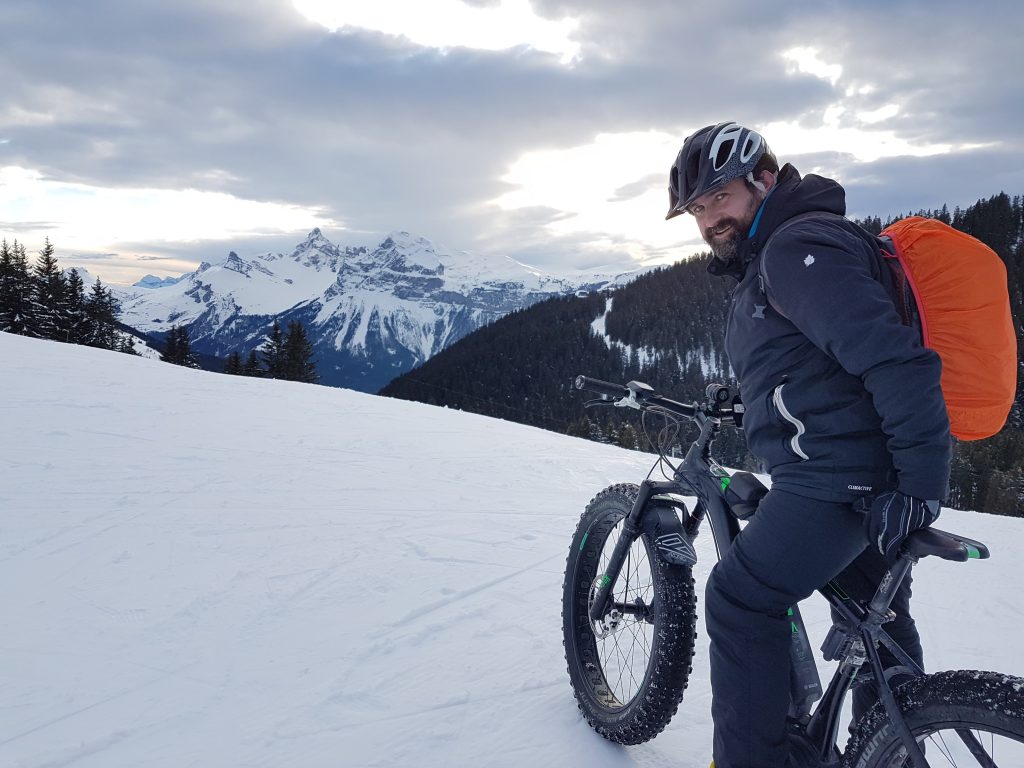 Fatbike sur la neige aux Carroz