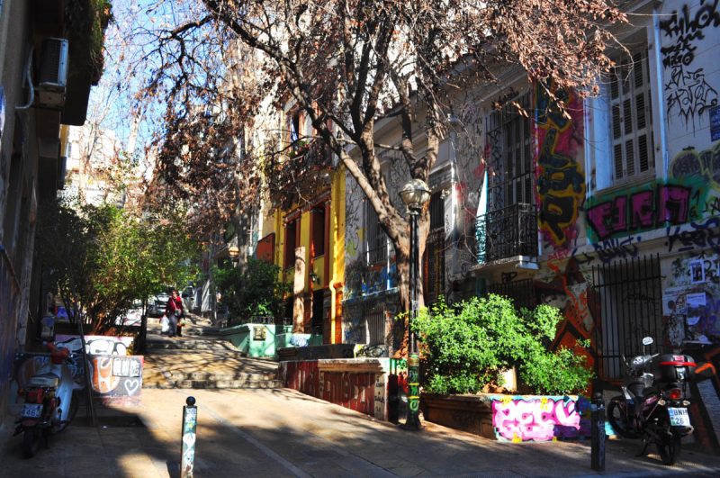 Rue d'Exarchia à Athènes