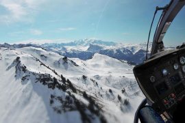 Balade en hélicoptère au Mont Blanc