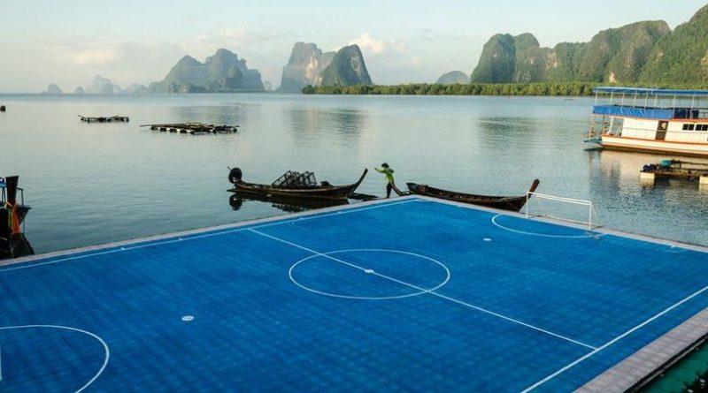 stade de foot flottant Thailande