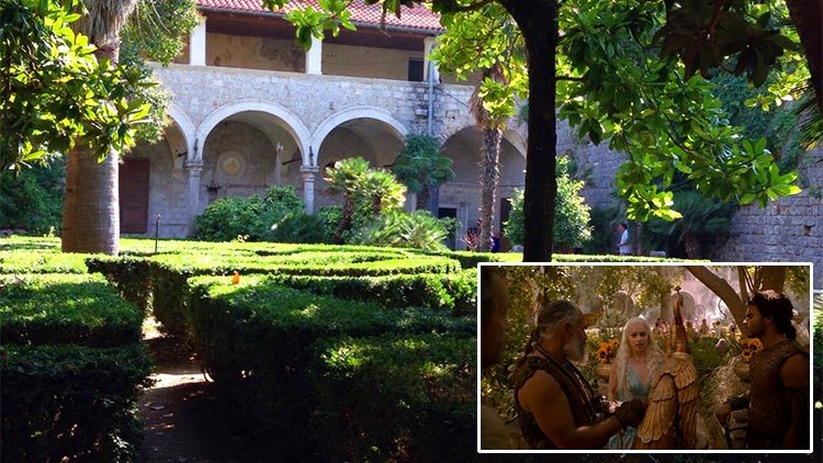 Scène Game of Thrones sur l'île Lokrum