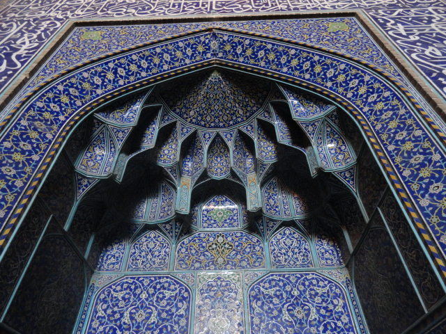 Les carreaux de faïence de la mosquée d'Ispahan
