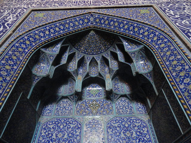 Les carreaux de faïence de la mosquée d'Ispahan