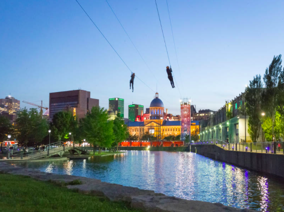 tyrolienne du vieux port Montréal