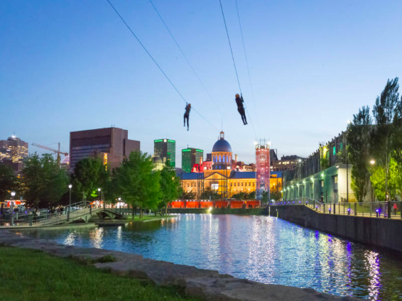 tyrolienne du vieux port Montréal 