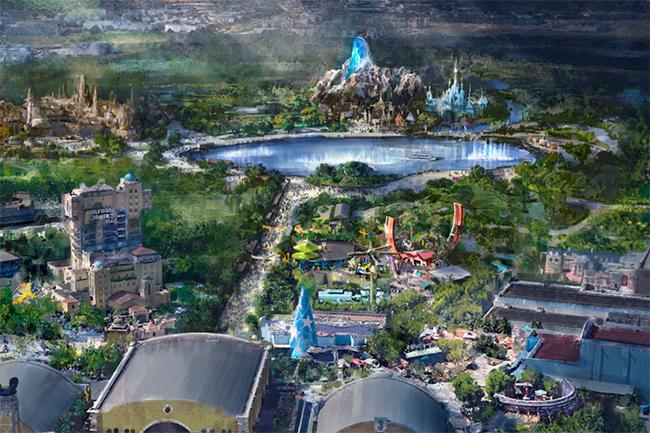 Plan nouvelles zones Marvel, Star Wars et Reine des neiges Disneyland Paris