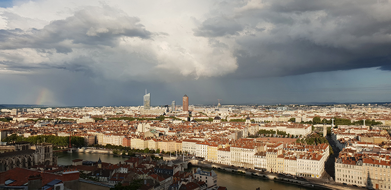 vue sur Lyon de la terrasse de l'Antiquaille