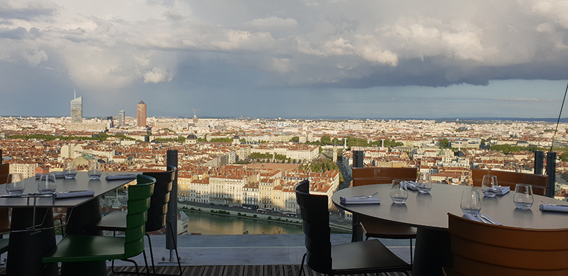 vue sur Lyon de la terrasse de l'Antiquaille