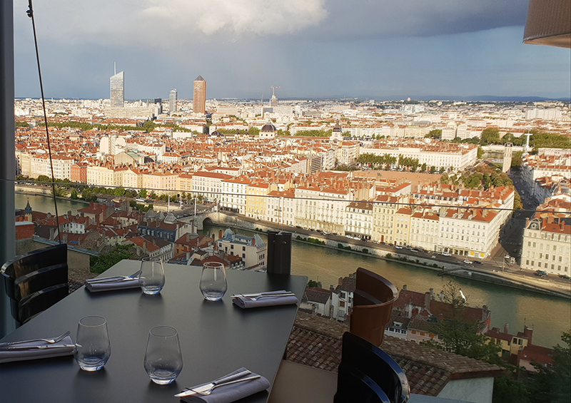 vue sur Lyon de la terrasse de l'Antiquaille