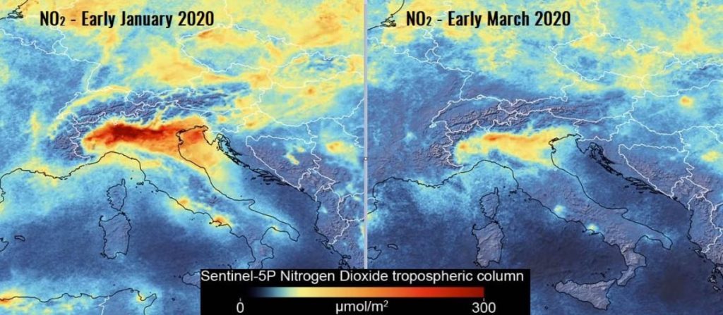 pollution italie coronavirus