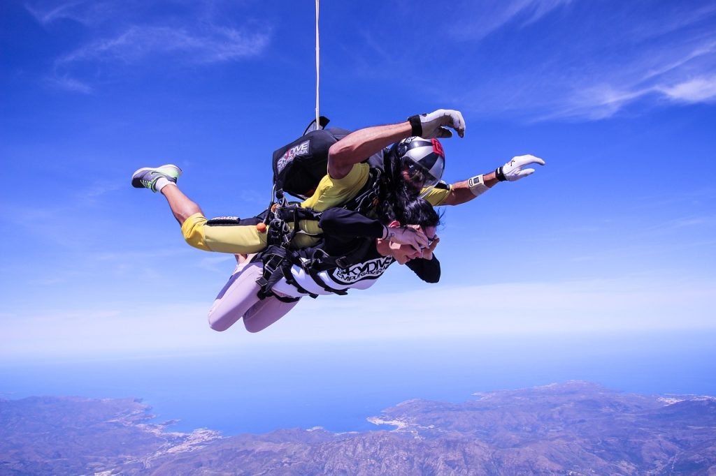 saut en parachute en vendee