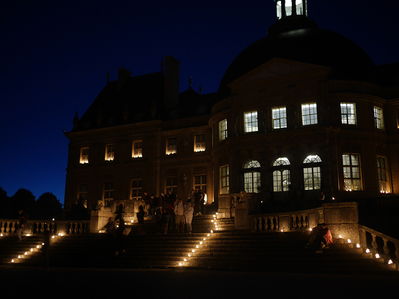 soirée chandelles bougie chateau vaux le vicomte