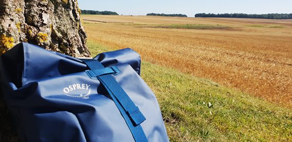 test sac à dos osprey transporter top roll