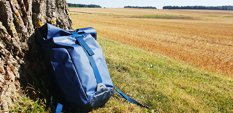 test sac à dos osprey transporter top roll