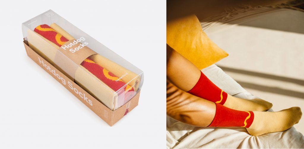 chaussettes hot dog