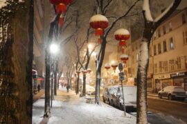 paris belleville sous la neige