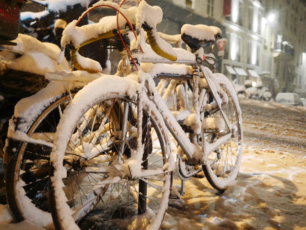 paris belleville sous la neige