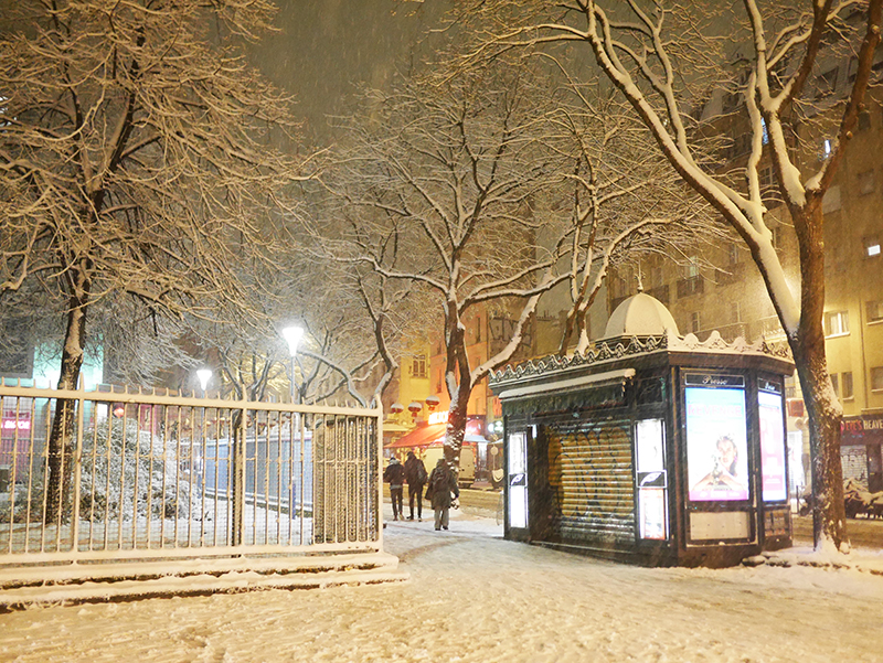 paris belleville sous la neige